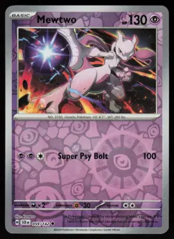 Mewtwo 59/142 Uncommon Stellar Crown Pokemon Reverse Holo Near Mint - Image 1