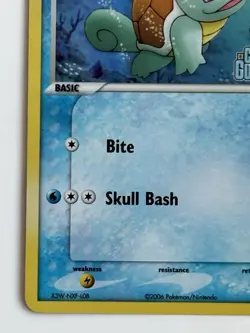 Pokemon TCG Squirtle #63/100 Crystal Guardians Reverse Holo Stamp - Image 5