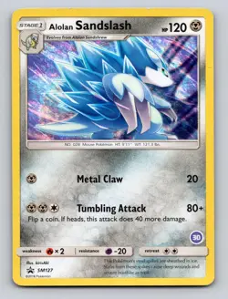 Alolan Sandslash - SM127 Promo Sun & Moon Promo Pokemon Holo MP - Image 1