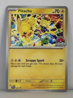 Pokemon TCG - Pikachu SVP 225 - World Championship 2025 Stamp - Black Star Promo - Image 1