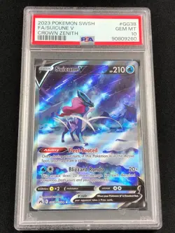 Pokemon 2023 Suicune V GG38/GG70 PSA 10 - Image 1