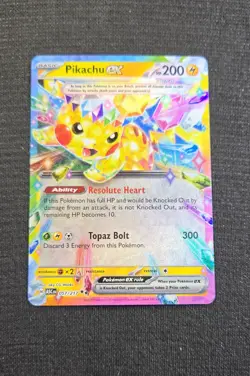 Pokemon Ascended Heroes Pikachu ex 057/217 Holo Double Rare - Image 1
