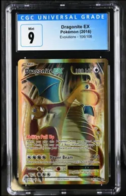 2016 Pokemon Evolutions Dragonite EX CGC 9 #106/108 - Image 1