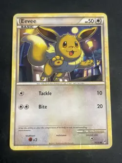 Eevee 56/95 Pokemon TCG HGSS Call of Legends Common Moderate Play MP - Image 1