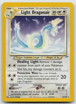Light Dragonair 22/105 Rare Neo Destiny Pokemon Unlimited Lightly Played - Image 1