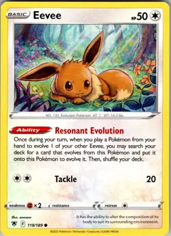 Eevee Astral Radiance 119/189 Common Pokemon Near Mint - Image 1