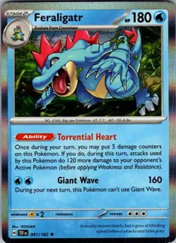 Feraligatr Temporal Forces 041/162 Rare Holo Pokemon Near Mint - Image 1