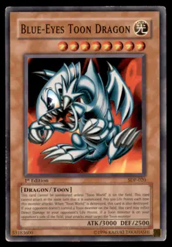 Yu Gi Oh! Blue Eyes Toon Dragon SDP 020 SDP 1st Edition Regular - Image 1