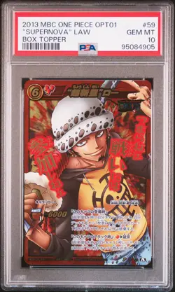 PSA GEM 10 "Supernova" Law 2013 Miracle Battle Carddass One Piece OPT01 #59 - Image 1