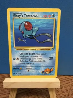 Pokemon TCG Misty’s Tentacool 32/132 Gym Heroes Unlimited Rare WOTC Vintage Card - Image 1