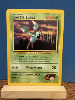 Pokemon TCG Brock’s Zubat 24/132 Gym Heroes Unlimited Rare WOTC Vintage Card - Image 1
