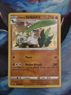 Galarian Sirfetch'd 095/192 Rebel Clash Promo Cosmos Holo Rare Pokemon Card - Image 1