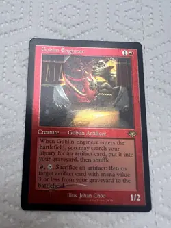 Goblin Engineer Modern Horizons Retro Frame Foil Etched Rare Red 16 MTG NM - Image 1