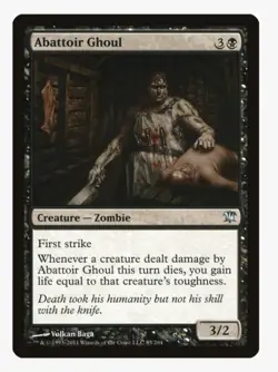 Abattior Ghoul | MTG ISD Innistrad | Black Creature Zombie First Strike | LP - Image 1
