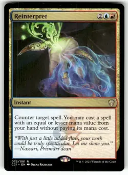 Reinterpret 73 Rare Commander 2021 Magic: The Gathering Near Mint - Image 1