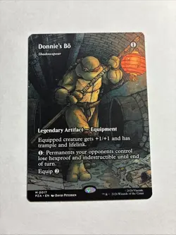 Donnie's Bo - Shadowspear (Borderless) TMNT MTG Plus Bonus Rare!!! - Image 1