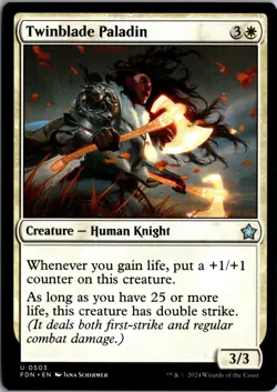 Twinblade Paladin 503 Uncommon Foundations Magic: The Gathering Near Mint - Image 1