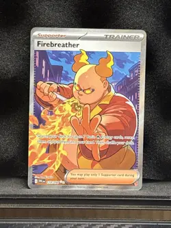 Pokemon Phantasmal Flames Firebreather 119/094 Full Art Trainer Ultra Rare NM - Image 1