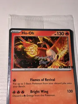 Pokemon TCG Ho-oh Eb Games Stamped Promo Card 010/086 Chaos Rising Sealed Swirl - Image 3