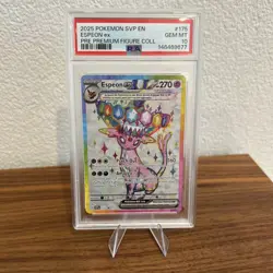 ESPEON EX PRE PREM FIGURE COLL POKEMON GER SVP SV BLCK STR PRM 2025 175 PSA 10 - Image 1