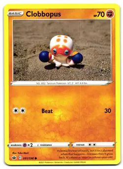 Clobbopus 091/198 - 🌊 Chilling Reign Common Pokemon TCG 🖤 - MP - Image 1
