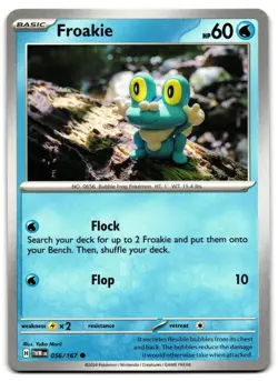 Froakie 056/167 - 🌊 Twilight Masquerade Common Pokemon TCG 🖤 - LP - Image 1