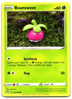 Bounsweet 014/189 - 🌊 Darkness Ablaze Common Pokemon TCG 🖤 - LP - Image 1