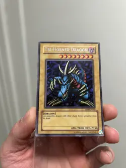 Yu-Gi-Oh! TCG Tri-Horned Dragon Legend of Blue Eyes White Dragon LOB-EN000 - Image 1