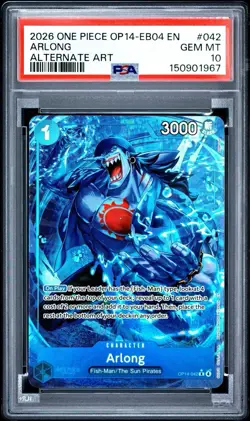 2026 One Piece Op14-eb04 The Azure Sea’s Seven Arlong Alt Art PSA 10 - Image 1