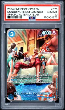 2024 ONE PIECE OP07 DONQUIXOTE DOFLAMINGO SPECIAL ALTERNATE ART PSA 10 - Image 1