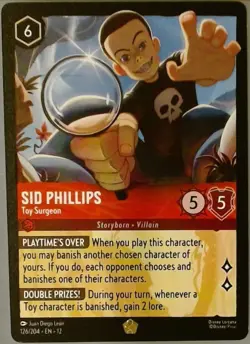 Disney Lorcana Wilds Unknown EN12-Sid Phillips Toy Surgeon 126/204 Regular - Image 1