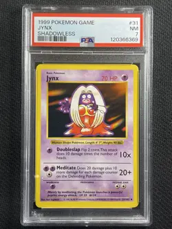 Pokemon Card PSA 7 Jynx Shadowless Base Set WotC Ultra Rare 1999 31/102 - Image 1