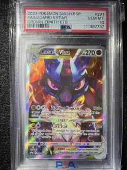 Lucario VSTAR SWSH291 SWSH: Sword & Shield Promo Cards Holo PSA 10 - Image 1
