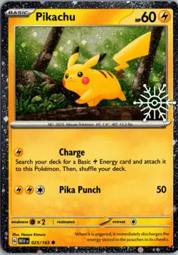 Pikachu - (Holiday Calendar) 025/165 Miscellaneous Cards & Products Holo - Image 1