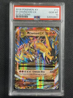 Pokemon Card PSA 10 GEM MT M Charizard Ex Evolutions XY 2016 Ultra Rare 13/108 - Image 1