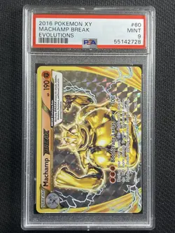Pokemon Card PSA 9 MINT Machamp Break Evolutions XY 2016 Ultra Rare 60/108 - Image 1