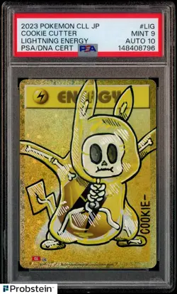 Cookie Cutter Signed 2023 Pokemon JP Classic Lightning Energy PSA/DNA 9 AUTO 10 - Image 1