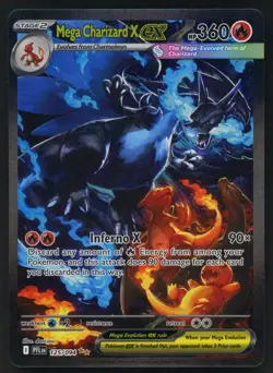 2025 POKEMON PFL EN-PHANTASMAL FLAMES #125 MEGA CHARIZARD X EX - Image 1