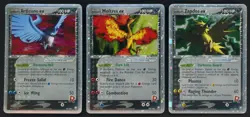 Pokemon TCG Team Rocket Returns Rocket's Articuno Moltres Zapdos Ex Holo Lot (3) - Image 1