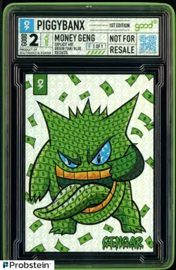 Piggybanx Piggy Banx 2025 Money Geng Gengar Boltfractor 1/1 Pokemon 1st Edition - Image 1