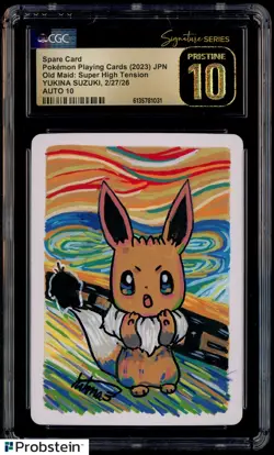 Yukina Suzuki Sketched 2023 Pokemon Old Maid Spare Card JPN CGC PRISTINE AUTO 10 - Image 1