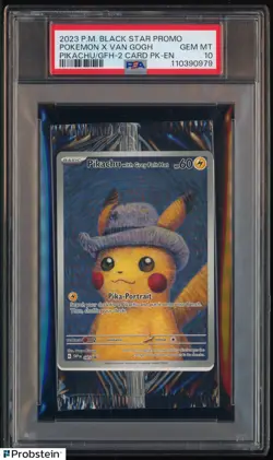 Pokemon Pikachu with Grey Felt hat Van Gogh 085 Graded Sealed Promo PSA 10 - Image 1