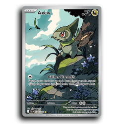 Axew 145/086 Illustration Rare Black Bolt Pokemon NM - Image 1