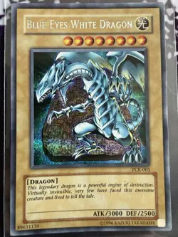 Yu-Gi-Oh! TCG Blue-Eyes White Dragon PCK-001 Unlimited Lightly Played Holo Rare - Image 1