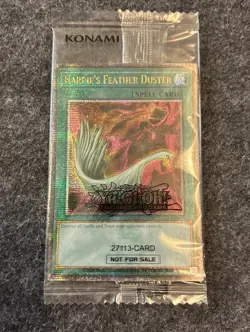 Yugioh Quarter Century Secret Rare Harpie's Feather Duster EDC1-EN001 Sealed NM - Image 1