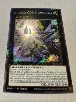 Yu-Gi-Oh! Number C39: Utopia Ray RA04-EN174 Platinum Secret Rare 1st Ed NM - Image 1