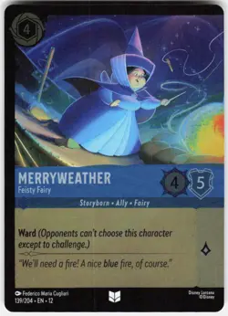 Merryweather Feisty Fairy Foil Foil 139/204 Wilds Unknown Disney Lorcana - Image 1