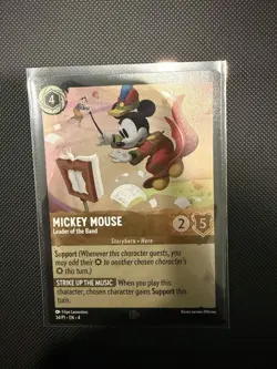 Disney Lorcana - Mickey Mouse - Leader of the Band 34/P1 League Promo Cold Foil - Image 1