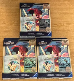 3x Disney Lorcana Fabled Collection Starter Set New Sealed - Image 1