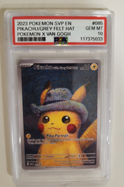 PSA 10 Van Gogh Pikachu with Grey Felt Hat SVP EN 085 Promo Pokemon Card English - Image 1